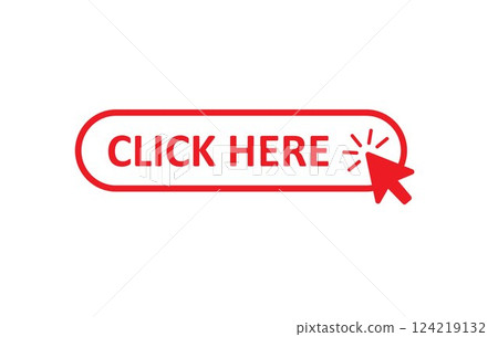 Click here button with arrow cursor 124219132