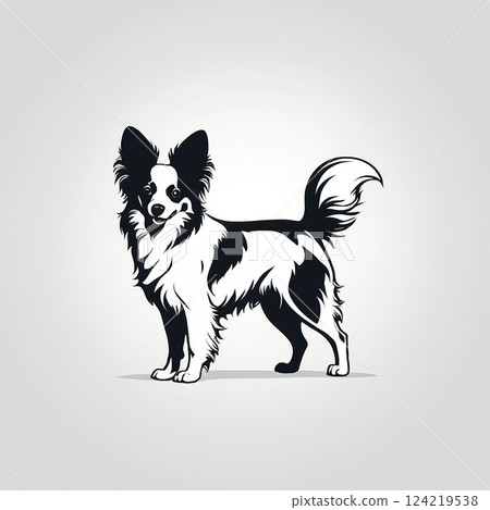 巴比龍的簡單單色插圖 124219538