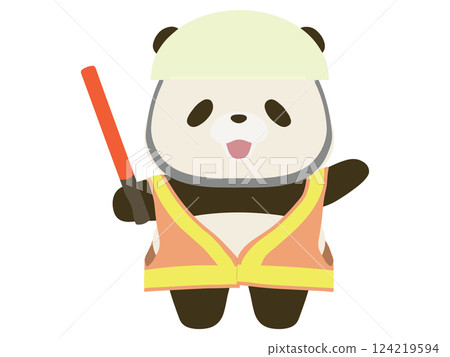 微笑熊貓指揮交通 微笑熊貓指揮交通 124219594