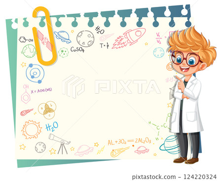 Young Scientist with Chemistry Notes Young Scientist with Chemistry Notes 124220324