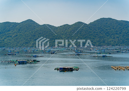 Fishing village on the water. 124220799