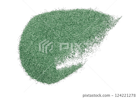Green glitter powder isolated on transparent background Green glitter powder isolated on transparent background 124221278