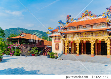 Buddhist temple in Asia. Buddhist temple in Asia. 124221357