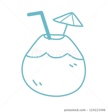 elements for summer season outline elements for summer season outline 124221446