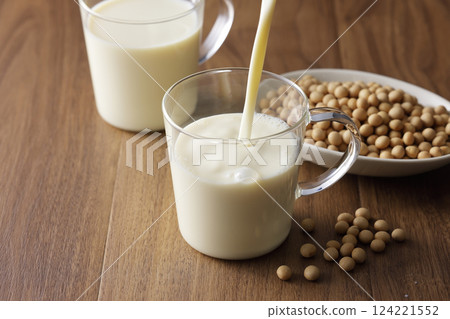 Soy milk 124221552