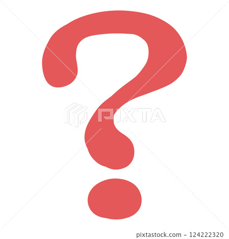 粉紅色手繪問號 粉紅色手繪問號 124222320