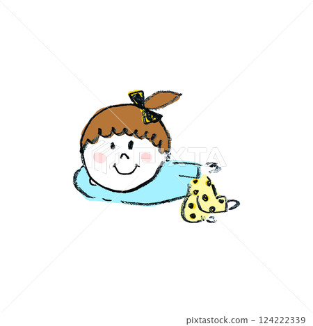 孩子躺下來放鬆 124222339