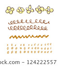 colorful flower line set 124222557