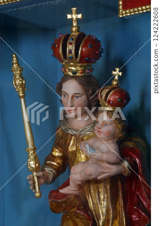 Blessed Virgin Mary with baby Jesus 124222608