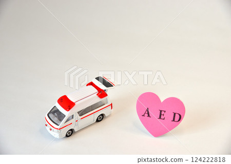 AED heart ambulance image AED heart ambulance image 124222818