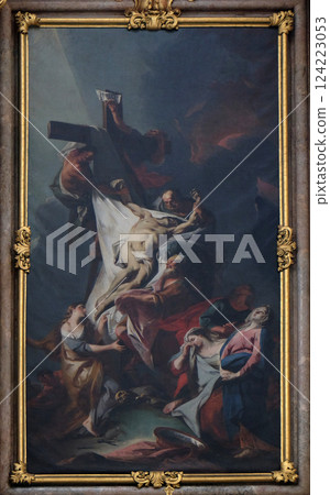 Crucifixion altar in the Basilica of St. Martin and Oswald in Weingarten, Germany 124223053