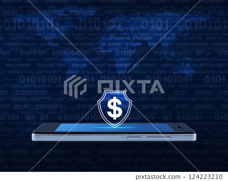 Business money insurance and protection online concept, Elements of this image furnished by NASA Business money insurance and protection online concept, Elements of this image furnished by NASA 124223210