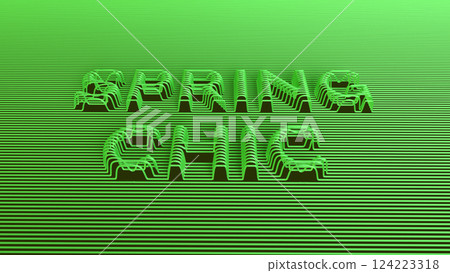 Spring Chic Text with Trendy Fashion Typography in Green 124223318