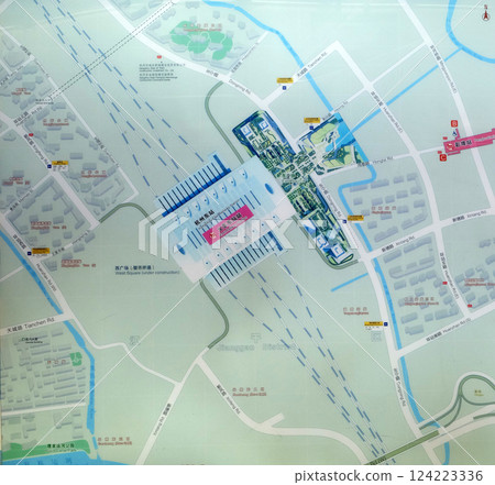 Map of Hangzhou East Railway Station one of the largest railway hub in Asia, Hangzhou, China 124223336
