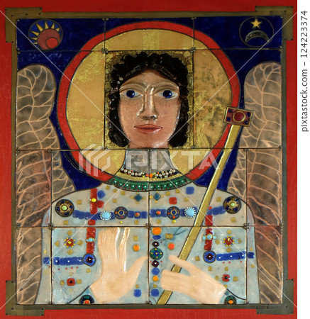 Archangel Raphael, chapel in the Blind Center Saint Raphael in Bolzano, Italy Archangel Raphael, chapel in the Blind Center Saint Raphael in Bolzano, Italy 124223374