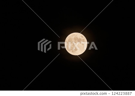 Beautiful shining full moon 124223887