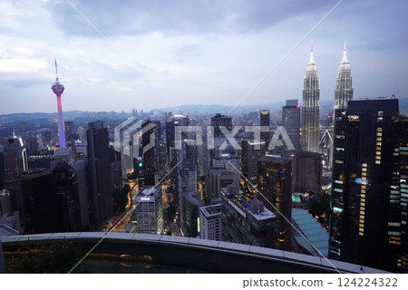 Kuala Lumpur evening view 124224322