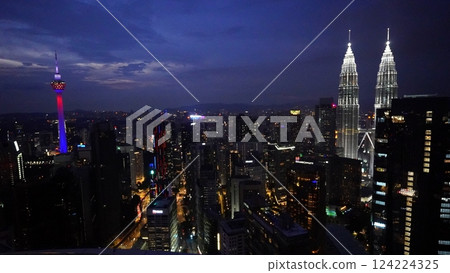 Kuala Lumpur night view 124224325
