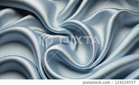 Luxurious blue silk cloth background material Luxurious blue silk cloth background material 124224557