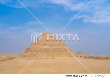 Pharaoh's Vision: The Step Pyramid Under Sky. 124224639