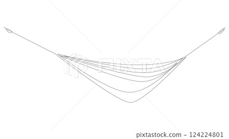 Hammock continuous line drawing. Hand drawn minimalism style vector illustration, editable stroke. Hammock continuous line drawing. Hand drawn minimalism style vector illustration, editable stroke. 124224801