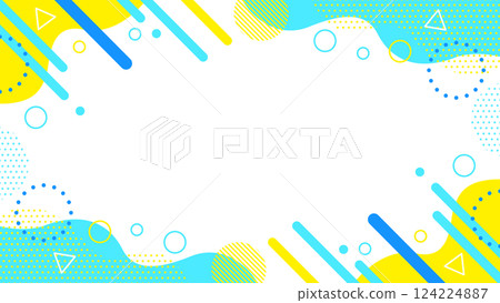 Cute abstract geometric pattern frame material that can be used in summer Flyer, Web, Video 16:9 size Cute abstract geometric pattern frame material that can be used in summer Flyer, Web, Video 16:9 size 124224887