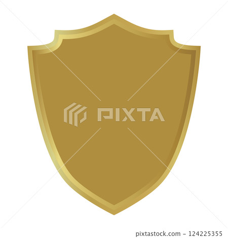 empty golden shield 124225355