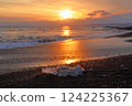 珠寶冰和日落 124225367