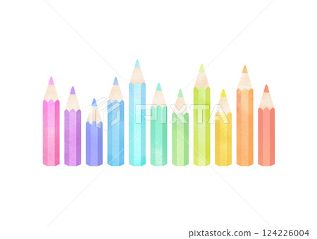 Colorful watercolor pencils 124226004