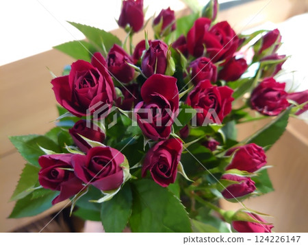 A red flower bouquet A red flower bouquet 124226147
