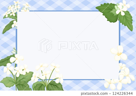 Garlic Mustard flower on Simple background 124226344
