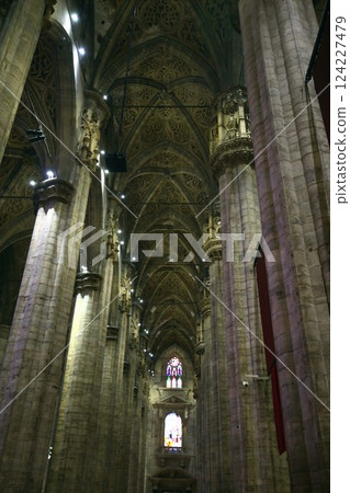 Inside the Duomo in Milan 124227479