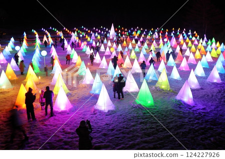 十勝川溫泉 冬日幻想彩林火 124227926