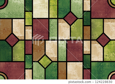 Stained glass background green matcha green 124228630