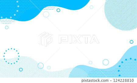 Cute abstract geometric pattern frame material Flyer, web, video 16:9 size Light blue Blue Cute abstract geometric pattern frame material Flyer, web, video 16:9 size Light blue Blue 124228810