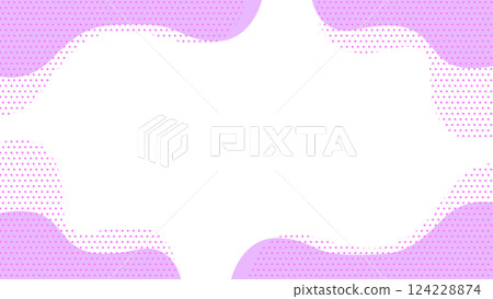 Halloween-style cute abstract geometric frame material for flyers, web, and videos (16:9 size) Purple 124228874