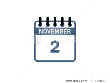 November 2 Calendar Icon 124228910