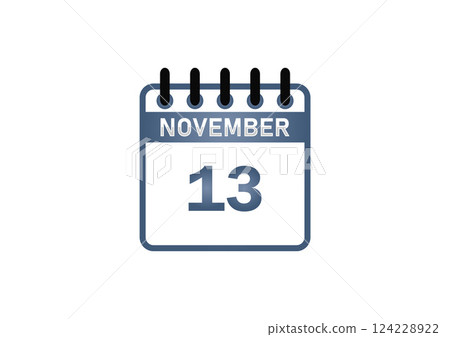 November 13 Calendar Icon 124228922