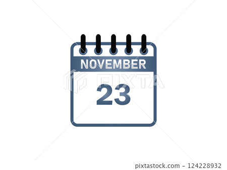 November 23 Calendar Date 124228932