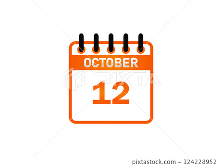 October 12 Calendar Icon 124228952