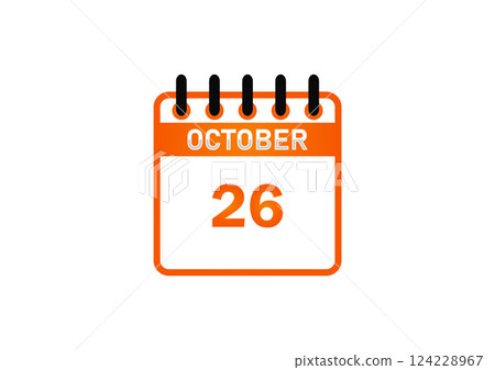 October 26 Calendar Icon 124228967