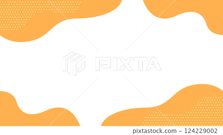 Cute abstract geometric pattern frame material for flyers, web, and videos 16:9 size Orange Cute abstract geometric pattern frame material for flyers, web, and videos 16:9 size Orange 124229002
