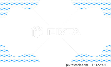 Cute abstract geometric frame for summer use Flyer, web, video 16:9 size Light blue Blue 124229019