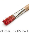 Paintbrush With Red Paint. 124229521