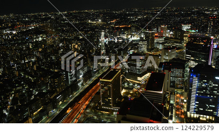 Night view of Minato Mirai seen from Landmark Tower 124229579