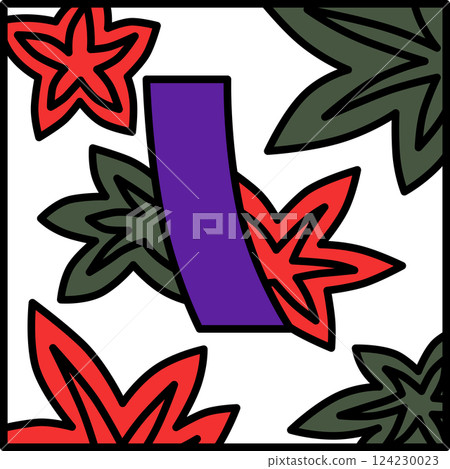 彩色方形簡約花紮 神無月 紅葉 藍短款 十月 紅葉和藍短款 彩色方形簡約花紮 神無月 紅葉 藍短款 十月 紅葉和藍短款 124230023