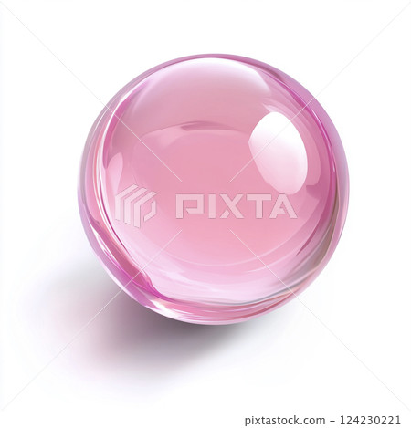 Transparent pink drops AI image 124230221
