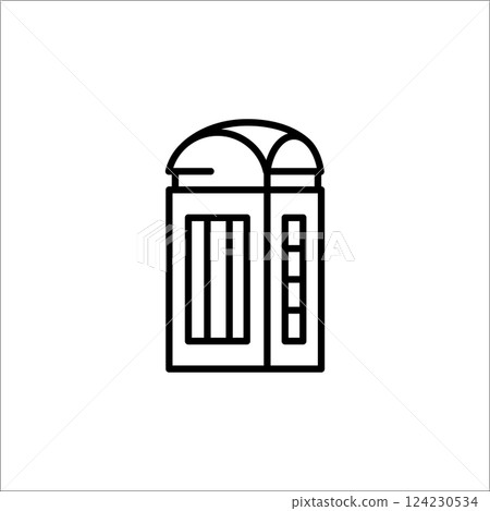 British phone booth icon 124230534
