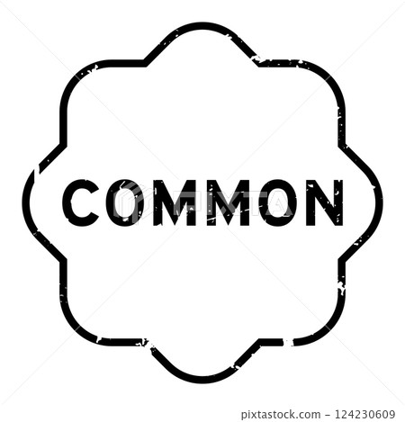 Grunge black common word rubber seal stamp on white background 124230609