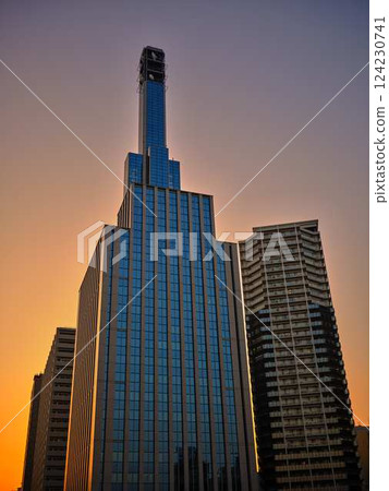 Cityscape of skyscrapers 124230741